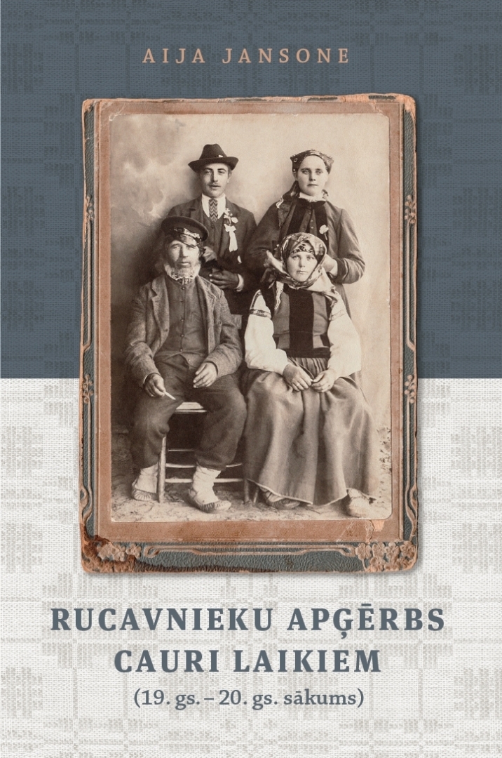 Aijas Jansones monogrāfijas par Rucavnieku apģērbu grāmatas vāks
